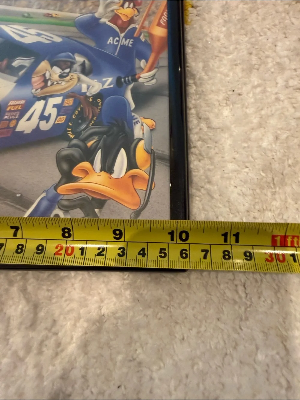 Vintage Looney Tunes Warner Bros Poster Art Dated 2000 Framed Lot Of 6 8x10